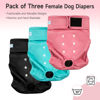 Picture of Paw Legend Washable Reusable Female Dog Period Diapers for Heat Doggie Puppy Diapers for Female Dogs (3 Pack,Medium)