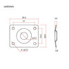 Picture of Square Metal 1/4 Output Jack Plate Input Jack Socket for Electric Guitar Bass (Gold)