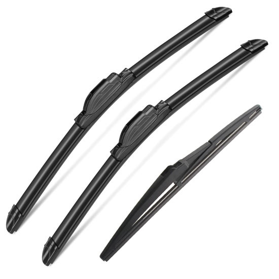 Picture of 3 Wipers Set for Toyota 4Runner 2010-2022, Windshield Wiper Blades Original Equipment Replacement Front and Rear- 24"/20"/12F" (Pack of 3) J- HOOK