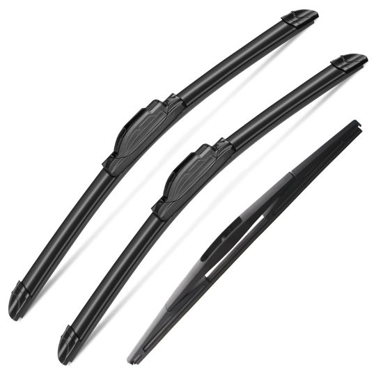 Picture of 3 Wipers Set for BMW X5 2014-2018, Windshield Wiper Blades Original Equipment Replacement Front and Rear- 24"/20"/12B" (Pack of 3) J- HOOK