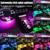 Picture of LivTee Smart RGB LED Interior Lights, 2 Lines Design with USB Port, App Control, Music Mode and DIY Mode, Car Accessories Gifts for Women Men