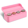 Picture of SINGARO Coin Holder for Car, Coin Change Organizer Compatible with Coins of Different Sizes, Dash-Mounted Holder Suitable for Most Cars, Trucks(Pink)