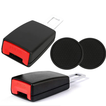Picture of ZOEDUL 2Pcs Seat Belt Extender+Car Coaster,Car Holder for Most Model