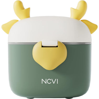 Picture of NCVI Baby Formula Dispenser On The Go, Formula Container To Go, Formula Holder for Travel, Outdoor Picnic with Baby Infant, Portable Container for Milk Powder, Snacks, Candy, Fruits (Green)
