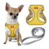 Picture of YIMEIS Dog Harness and Leash Set, No Pull Soft Mesh Pet Harness, Reflective Adjustable Puppy Vest for Small Medium Large Dogs, Cats (Yellowgrey, Small (Pack of 1)