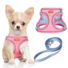 Picture of YIMEIS Dog Harness and Leash Set, No Pull Soft Mesh Pet Harness, Reflective Adjustable Puppy Vest for Small Medium Large Dogs, Cats (Pinkblue, Small (Pack of 1)