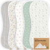 Picture of 5-Pack Muslin Burp Cloths for Baby Boys and Girls - Super Absorbent Baby Burp Cloth, Viscose Derived from Bamboo Cotton Baby Washcloths, Burp Rags, Large Neutral Burp Clothes for Newborn (Prairie)