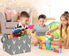 Picture of HIYAGON Baby Basket Cute Toy Basket for Boys and Girls Kids Storage Bin Organizer Box Gift Basket Empty Rectangular Deer Room Decor for Home(Grey deers)