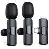 Picture of RICCHI 2 Pack Wireless Microphone USB C for iPhone 15-16 Android Phone, Professional Type C Lavalier Microphone Mini Lapel Mic for Interview Recording Podcast Live Streaming Vlog YouTube