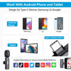 Picture of RICCHI 2 Pack Wireless Microphone USB C for iPhone 15-16 Android Phone, Professional Type C Lavalier Microphone Mini Lapel Mic for Interview Recording Podcast Live Streaming Vlog YouTube