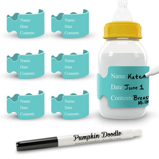Picture of Pumpkin Doodle The Original Write and Reuse Baby Bottle Labels for Daycare