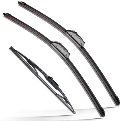 Picture of RAINTOK Windshield Wiper Blade Set Replacement for 2007-2016 Jeep Compass Original Equipment Replacement Front Rear Wiper Blades-22"/20"/11" (Set of 3) U/J Hook