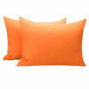 Picture of NTBAY Zippered Toddler Pillowcases Set of 2, 100% Brushed Microfiber 13x18 Pillowcases, Super Soft and Cozy Travel Kids Nursery Pillow Cases, 13x18 Inches, Orange