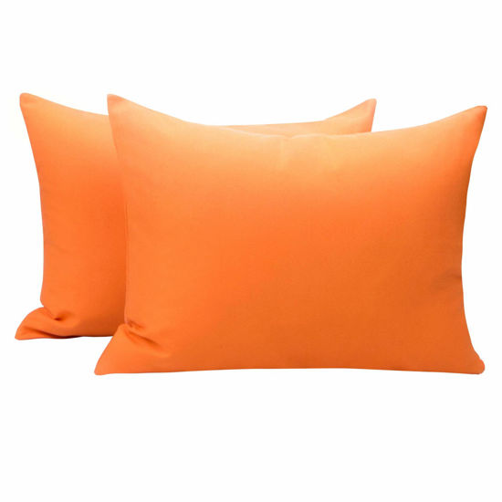 Picture of NTBAY Zippered Toddler Pillowcases Set of 2, 100% Brushed Microfiber 13x18 Pillowcases, Super Soft and Cozy Travel Kids Nursery Pillow Cases, 13x18 Inches, Orange