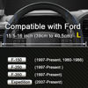 Picture of West Llama Customized Auto Car Steering Wheel Cover for Ford F-150, F-250, F-350, Expedition(Diamond Quilted - Black+Blue)