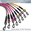 Picture of MayPaw Heavy Duty Rope Dog Leash, 3/4/5/6/7/8/10/12/15FT Thick Nylon Pet Training Leash, Soft Padded Handle Lead Leash for Large Medium Dogs black white