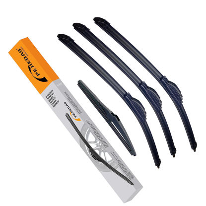 Picture of 4 Wiper Blades for Toyota FJ Cruiser 2007-2014, Front Wiper Blades + Rear Wiper Blades, OE Original Style (16" + 14" + 14"+ 10 - Pack of 4)