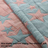 Picture of NTBAY 3 Layer Toddler Blanket, Muslin Cotton Jacquard Bed Blankets, Lightweight Thermal Baby Blanket, Super Soft and Warm Crib Blanket for All Seasons, Decoration Gift, 30"x40", Red and Blue Star