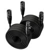 Picture of NUOSIYA XLR Cable 50 Ft 2 Packs,Microphone Cables,Premium Balanced Microphone Mic Speaker Cable with 3-Pin XLR Male to Female DMX Cable,Black