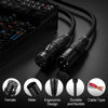 Picture of NUOSIYA XLR Cable 50 Ft 2 Packs,Microphone Cables,Premium Balanced Microphone Mic Speaker Cable with 3-Pin XLR Male to Female DMX Cable,Black