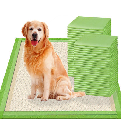 Picture of Gardner Pet Pee Pads for Dogs Extra Large 28"x34", XL Thicker ECO Green Disposable Xlarge Puppy Training Pads Super Absorbent Full Edge-Wrapping Pad for Dogs, Puppies, Doggie, Cats, Rabbits-(10 Count)