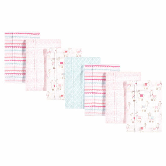 Picture of Hudson Baby Unisex Baby Cotton Flannel Burp Cloths, Llama, One Size