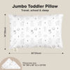 Picture of KeaBabies Toddler Pillow with Pillowcase, Jumbo 14X20 - Soft Organic Cotton Toddler Pillows for Sleeping - Machine Washable - Perfect for Travel, Toddler Bed Set (KeaFriends)