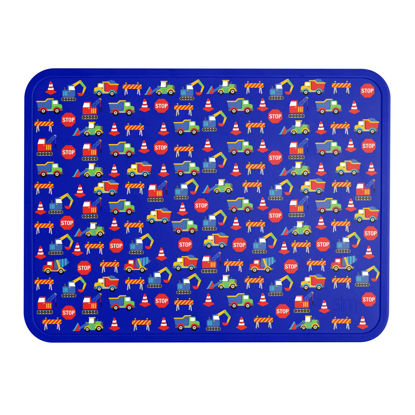 Picture of Simple Modern Silicone Placemat for Baby, Toddlers, Kids | Non-Slip Baby Eating Table Food Mat for Restaurants and Dining Table | Piper Collection | Under Construction