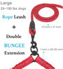 Picture of iYoShop Dual Dog Leash, Double Dog Leash, 360 Swivel No Tangle Walking Leash, Shock Absorbing Bungee for Two Dogs, Red, Large (25-150 lbs)