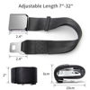 Picture of Coolrunner Airplane Seat Belt Extender, Adjustable 7-32" Airplane Seatbelt Extender - FITS ALL Airlines - Free Carrying Case Black
