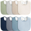 Picture of MairMore 8-Pack Baby Muslin Bibs, Soft Cotton Drool Bibs for Boys Girls, Adjustable and Absorbent Newborn Bib Set for Feeding and Drooling