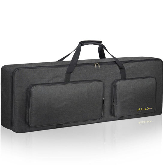 Picture of AKOZLIN 88-Key Keyboard Gig Bag 57.5"×18"×6.75" Portable Electric Piano Case Foldable Bag For 88-Note Keyboard