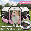 Picture of Pink Dog Playpen, Puppy Pet Cat Playpen Indoor for Small Dogs Cats, Dog Tent Crates Cage Indoor/Outdoor, Portable Pop Up Dog Kennel Playpen with Carrying Case for Dogs/Cats/Rabbits, Zipper Top