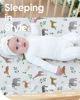 Picture of Crib Sheet Netural, Premium Soft Safari Jersey Knit Fitted Crib Sheet, Crib Mattress Sheet, 28''x52''x9'' Extra Deep Pocket