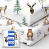 Picture of Crib Sheet Netural, Premium Soft Jersey Knit Fitted Crib Sheet, Crib Mattress Sheet, 28''x52''x9'' Extra Deep Pocket (Deer & Bear)