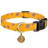 Picture of Cotton Handmade Dog Collar Cute and Distinctive Patterns Yellow Rose with Pendant Cute Dog Collars for Small Medium Large Dogs Girl Dogs Boy Dogs M