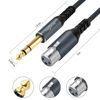 Picture of Twozoh XLR Female to 1/4 TRS Cable 30FT 2 Pack, Braided 6.35mm Stereo Jack Balanced to 3pin XLR Microphone Cable