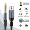 Picture of Twozoh XLR Female to 1/4 TRS Cable 30FT 2 Pack, Braided 6.35mm Stereo Jack Balanced to 3pin XLR Microphone Cable