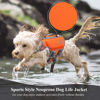 Picture of VIVAGLORY Lightweight Dog Life Jacket, Skin-Friendly Neoprene Vest for Dogs with D-Ring & Quick Release Buckle, Orange, Small