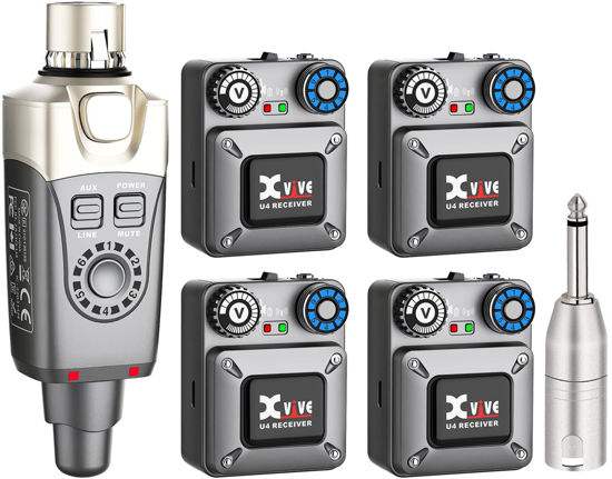 Picture of Xvive U4R4 Wireless in-Ear Monitor System Set with Transmitter and Four Receivers