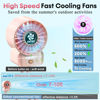 Picture of AMTIFO Stroller Fan Pink for Girls: Baby Cooling Fan for for Stroller Car Seat Bed Beach Bike