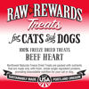 Picture of Northwest Naturals Raw Rewards Freeze-Dried Beef Heart Treats for Dogs and Cats - Bite-Sized Pieces - Healthy, 1 Ingredient, Human Grade Pet Food, All Natural - 10 Oz (Pack of 3)