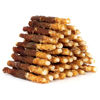 Picture of MON2SUN Dog Treats, Triple Flavor 5 Inch Chicken Liver Duck and Chicken Wrapped Rawhide Snacks for Small and Medium Dogs, 31.75 Oz (45 Count-Pack of 1)