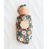 Picture of Konssy Baby Girl Newborn Receiving Blanket with Matching Headband and Beanie Set Baby Swaddle Nursery Swaddle Wrap