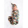 Picture of Konssy Baby Girl Newborn Receiving Blanket with Matching Headband and Beanie Set Baby Swaddle Nursery Swaddle Wrap
