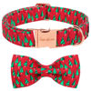 Picture of Unique style paws Christmas Dog Collar with Bow Best Winter for Small Medium Large Dogs -Christmas Tree-L