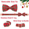 Picture of Unique style paws Christmas Dog Collar with Bow Best Winter for Small Medium Large Dogs -Christmas Tree-L