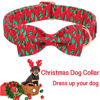 Picture of Unique style paws Christmas Dog Collar with Bow Best Winter for Small Medium Large Dogs -Christmas Tree-L