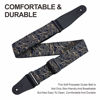 Picture of Nefelibata Guitar Strap Japan Printed Cotton Original Design Adjustable Guitar Strap with Long Leather Ends,Include Strap Button,Guitar Picks and Strap Locks(Auspicious Cloud)
