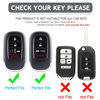 Picture of Cacacar for Honda Key Fob Cover with Keychain, Premium Soft TPU Full Protection Key Fob Case for Honda Accord Civic Smart Remote Key Protector (Size D-Black)